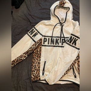 COPY - Pink brand fleece lined raincoat